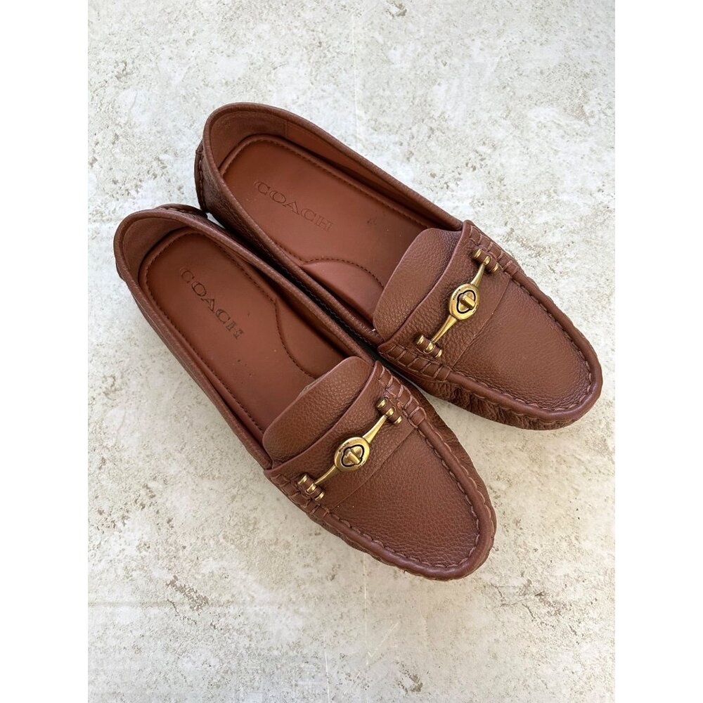 Coach Brown Leather Loafers for Women - Picture 12 of 12